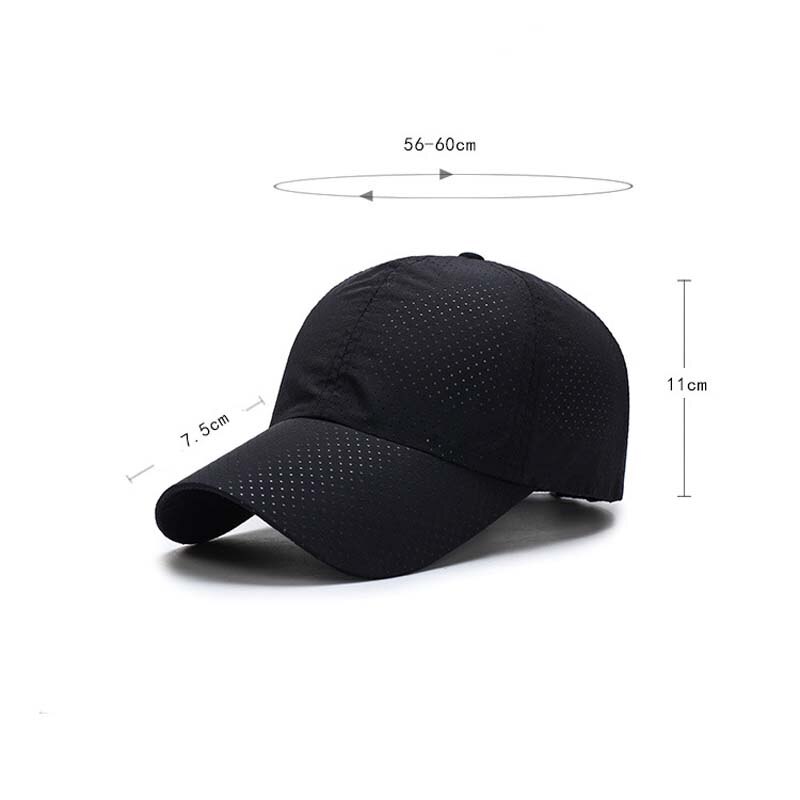 Portable Men Women Baseball CapsSummer Thin Mesh Quick-Dry Breathable Sun Hat Adjustable Golf Tennis Caps Outdoor Sports Hats