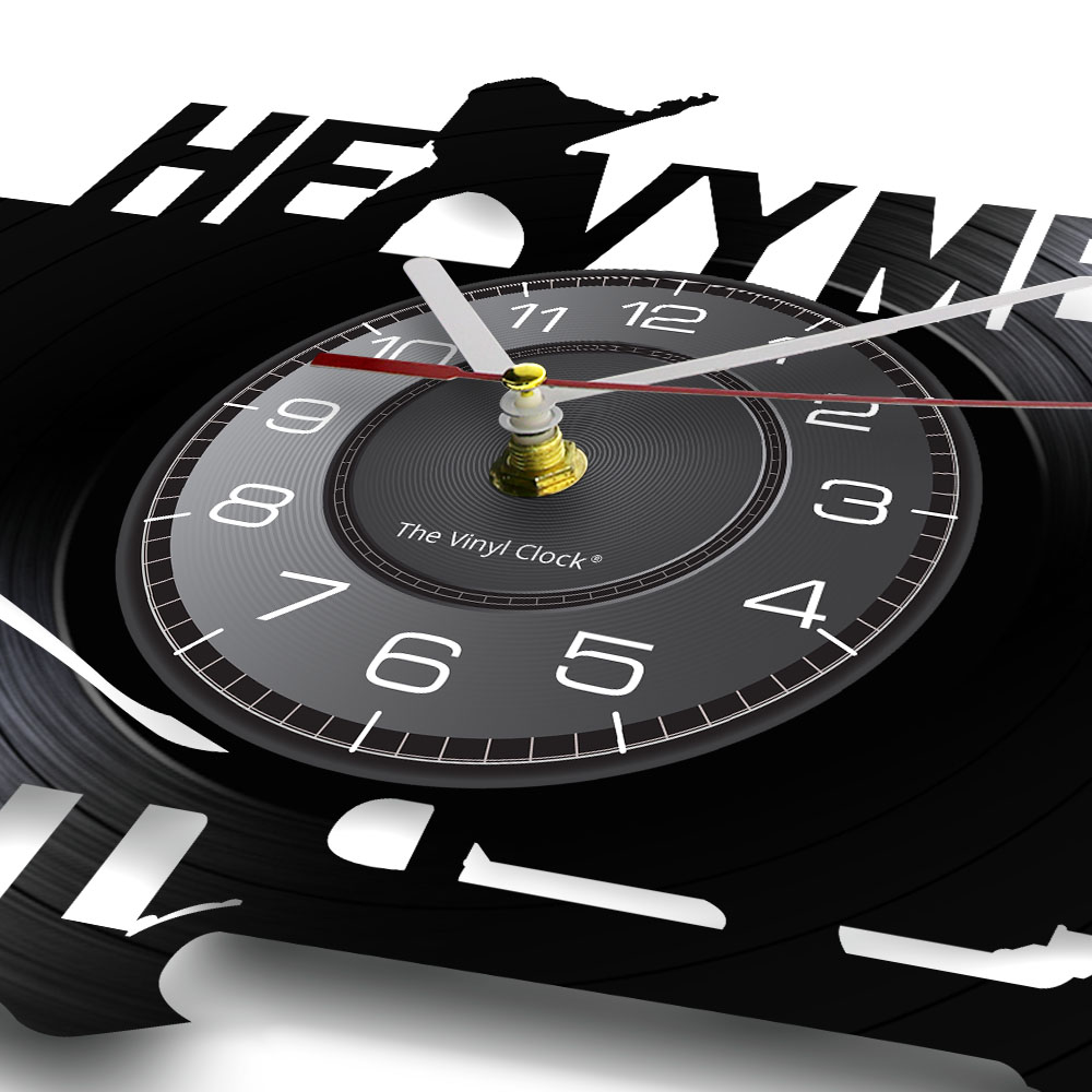 Heavy Metal-Reloj de pared Rock N Roll, moderno, con disco de vinilo, Banda Musical 3D, hecho a mano, para amantes de la música