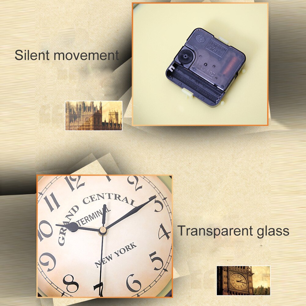 Antique Wall Mount Clock Garden Hallway Indoor Station Double Sided Bracket Clock E2S