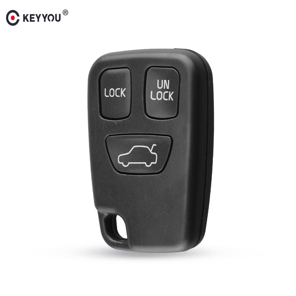 Keyyou 3 painikkeet kauko-ohjain auton avainkuori leikkaamaton terä avainkotelo vaihtoauto avaimen kansi volvo  s70 v70 c70 s40 v40 98-05