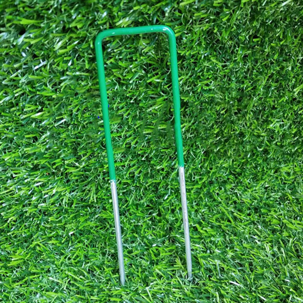 10pcs Anti Rust Bevelled Ends Tool Artificial Turf Pin Fastener Penetrate Fixed Pegs Reusable Heat Resistance U Shape Garden