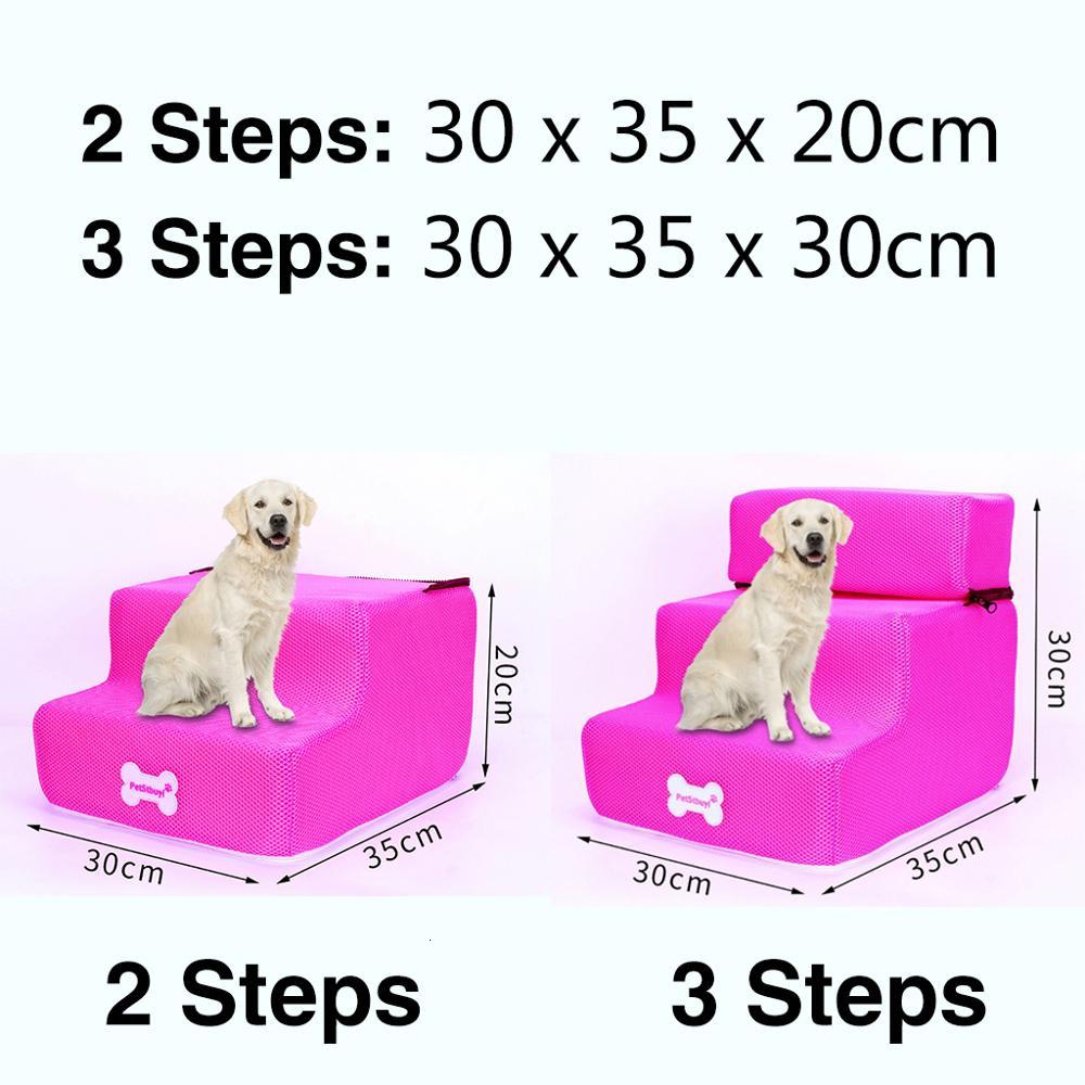 Huisdier Bed Trappen Huisdier Trappen 2/3 Ladder Hond Huis Puppy Cat Bed Stappen Mesh Opvouwbare Afneembare Pet Bed Kat Hond ramp Puppy Benodigdheden: G / 3Steps