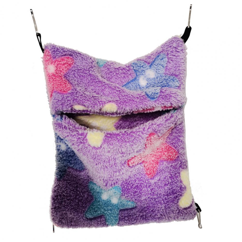 Hamac mignon en peluche douce et chaude pour Hamster, fournitures de nid pour animaux de compagnie, multicolore, petit hamac confortable suspendu