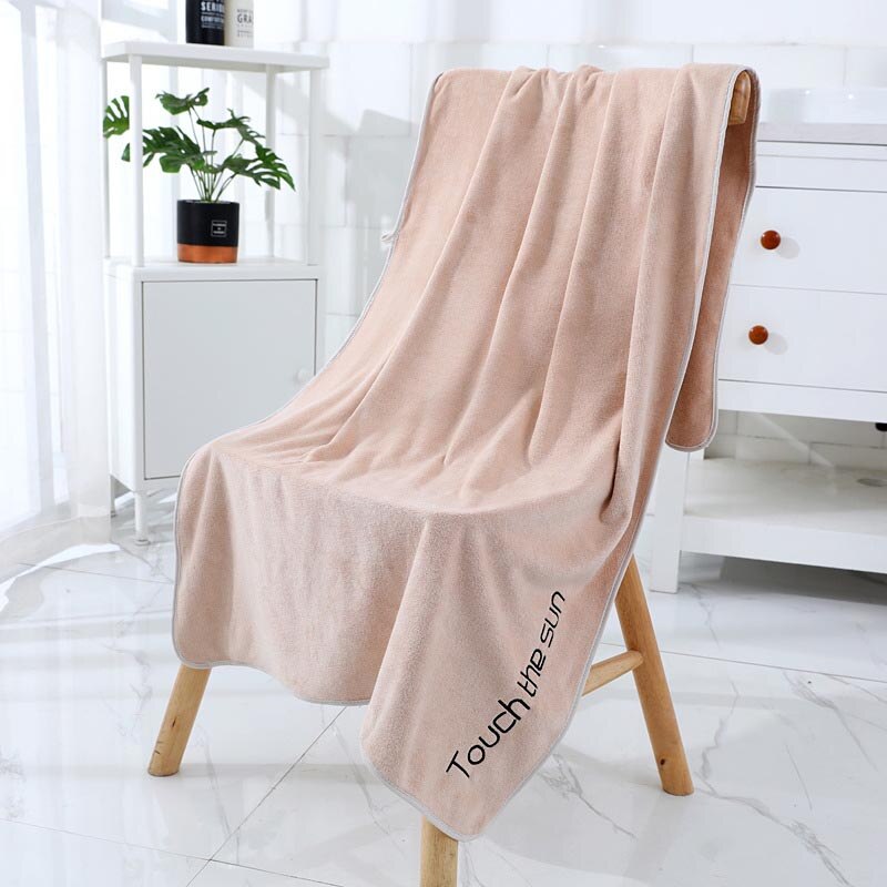 Microfiber Bath Towel Soft Absorbent Bathroom Towels Quick-drying Cloth For Bath And Sauna Thicken Spa Beach Towel Home Textile: Ivory