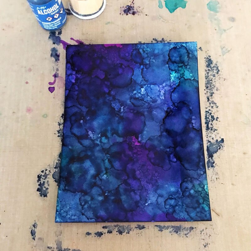 Alcohol Ink Mini Applicator Tool Felts Foams Air Blower Paint for Paper Craft Card Making Scrapbooking