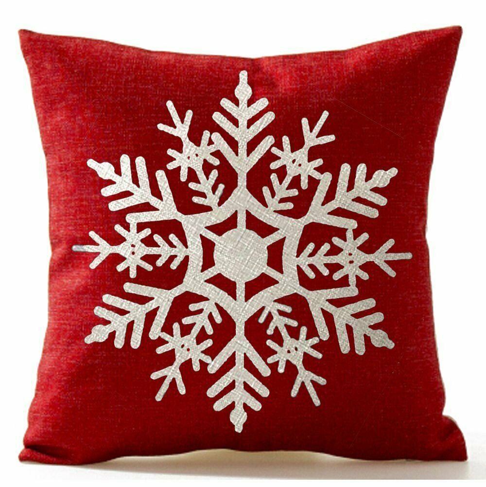Rød plaid print god jul sofa pudebetræk pudebetræk indretning bomuld linned hjemmeindretning: 1