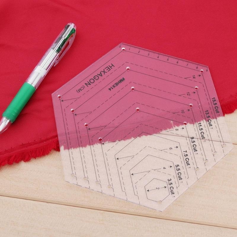 4Pcs/Set Patchwork Quilting Template Ruler Kit Stencil Diamond Grade Ruler 66CY
