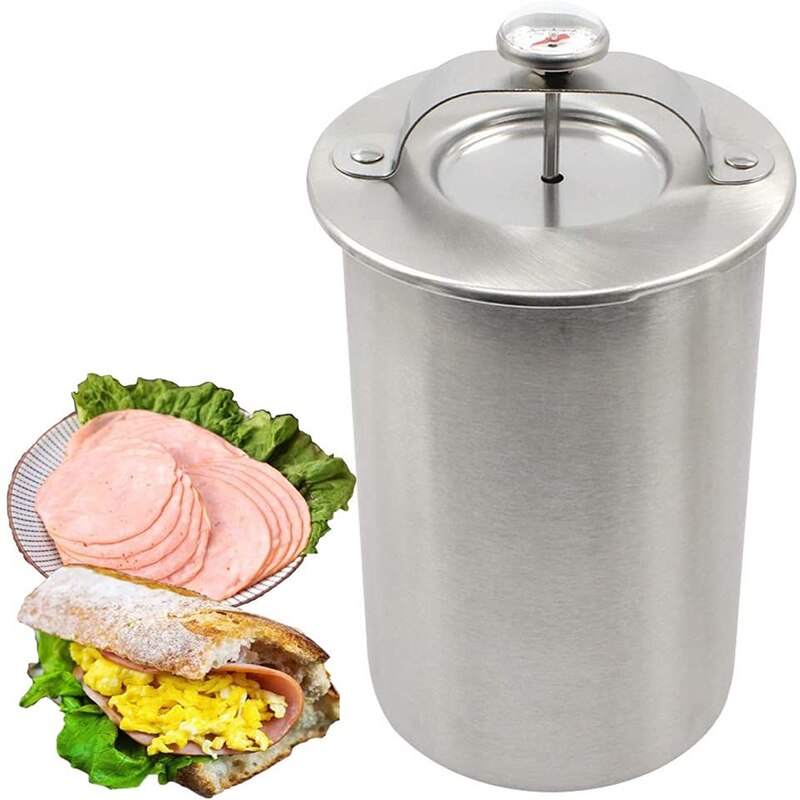 Rostfritt skinka kött att göra gryta patty maker skinka press med en termometer kök kött verktyg kött matlagning gryta skinka maker