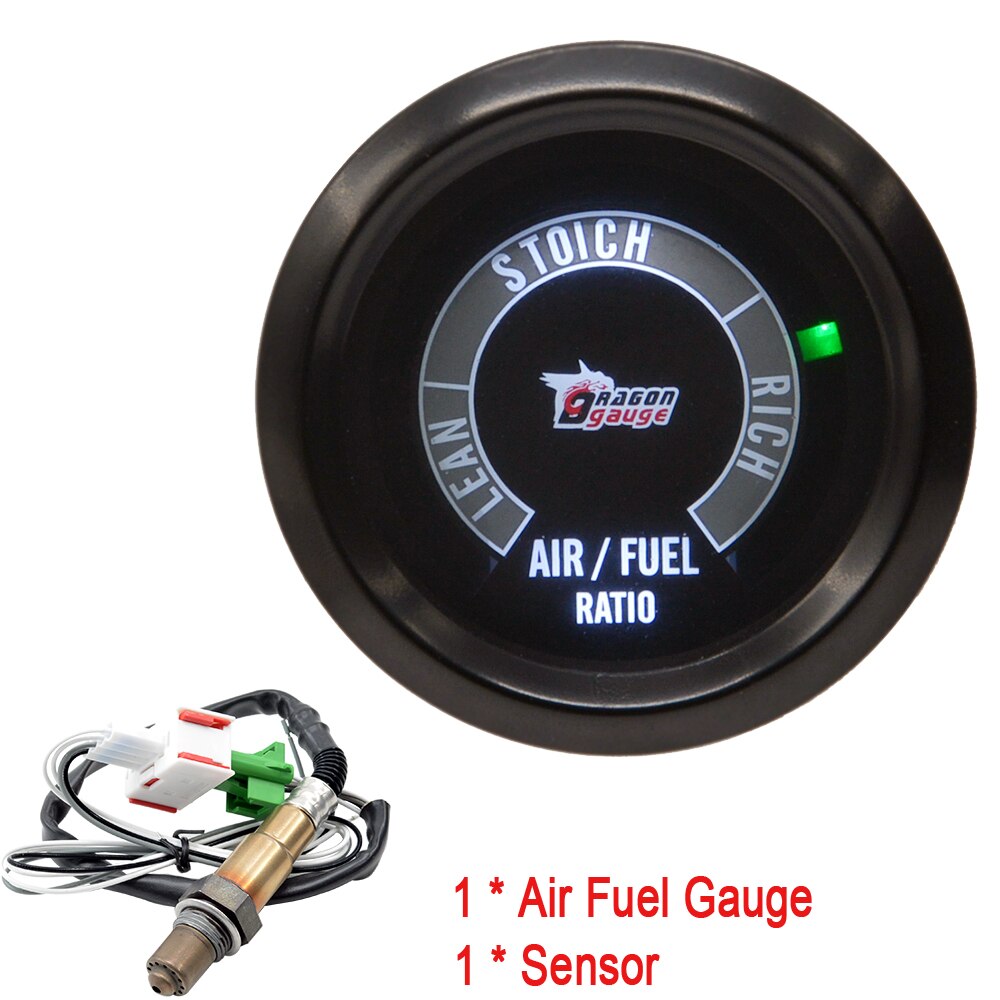 Jauge de rapport Air/carburant Dragon 52mm, capteur d&#39;oxygène à bande étroite, pour moteur de voiture, électronique, numérique, LED,: Gauge and Sensor