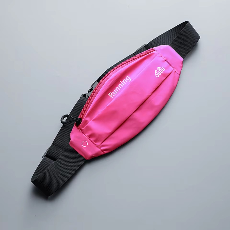 Kokossi reflekterende lommer sportsveske løpeveske mobiltelefonveske holder utendørs midjeveske belter vanntett veske unisex: Rød farge