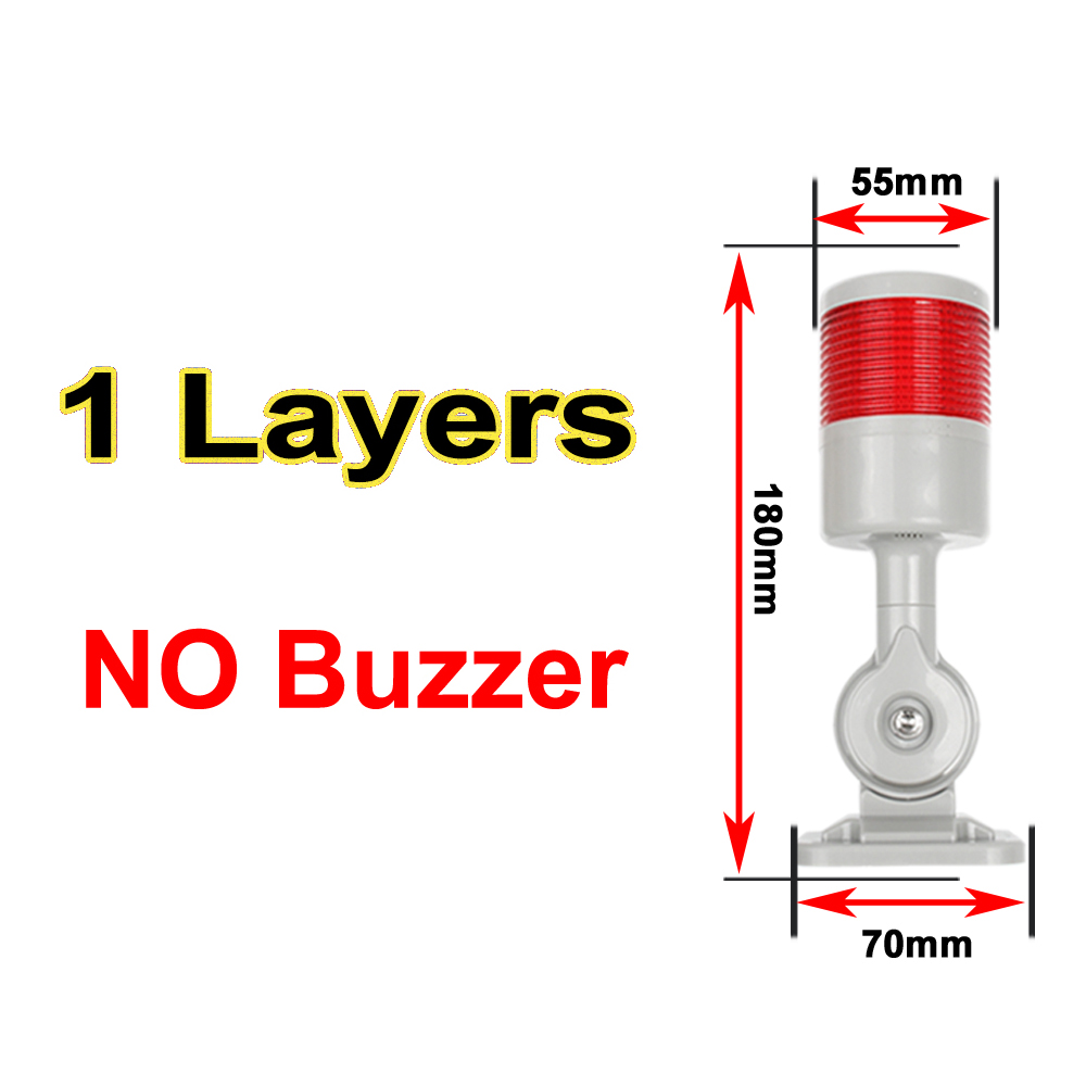 180 pila giratoria luz roja naranja ámbar verde luz de advertencia industrial para máquina CNC 24V CC 12V luz intermitente constante LED