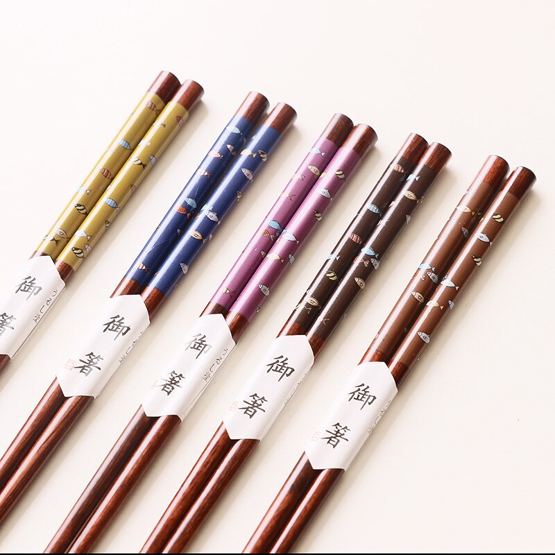 Cartoon Vis Eetstokjes Japanse Eetstokjes Chop Sticks Eetstokjes Hout Natuurlijke Houten Eetstokjes Chinese Sticks Palillos Chino