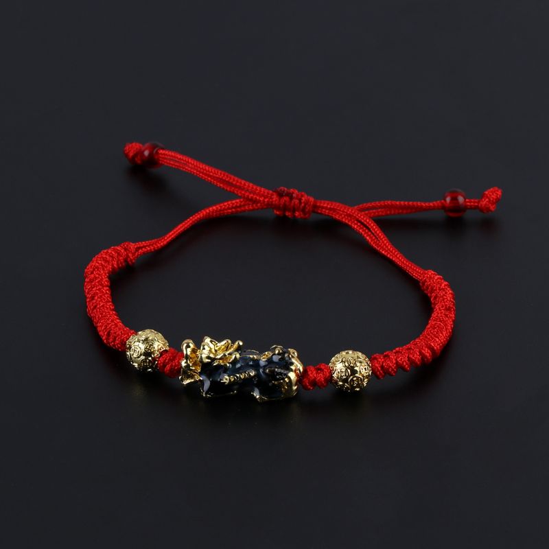 Javrick Pi Xiu Charm Kleurverandering Temperatuur Kabbalah Red String Gevlochten Stemming Armbanden