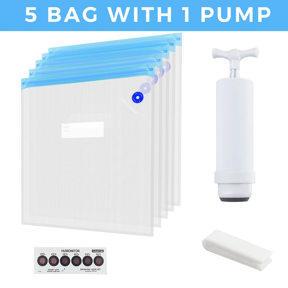1-30 sacs de stockage de Filament sac sous vide imprimante 3D PLA/ABS/TPU sèche-Filament sécurité résistant à l'humidité pour les pièces d'imprimante 3D: Bleu