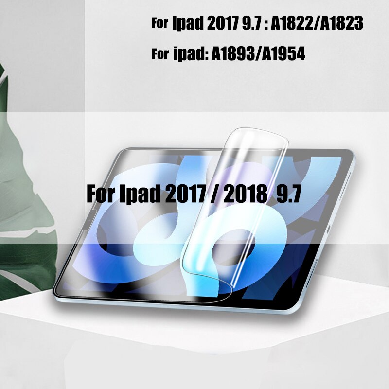 Hydrożel Film dla nowego ipada Pro 11 10.2 12.9 9.7 10.5 9 Screen Protector dla Ipad 8 Mini 6 5 2 3 Air 4 Gen 1 2021 2020 bez szkła: 5th 6th 2017 2018