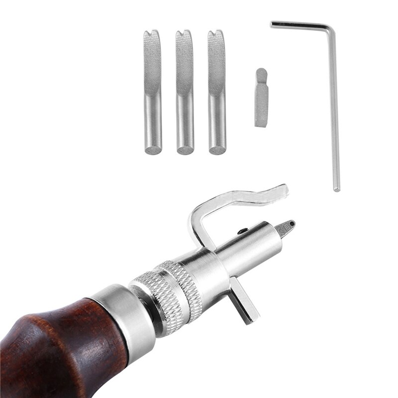 Leather Craft Tools 7 In 1 Adjustable Stitching Groover and Creasing Edge Beveler Leathercraft Sets Leather Groovers Tool
