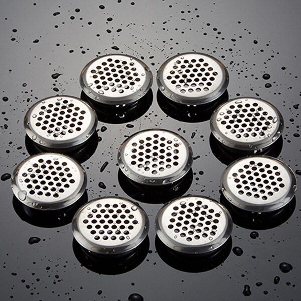 20 x rejilla de ventilación tapa circular 65mm Acero inoxidable plata