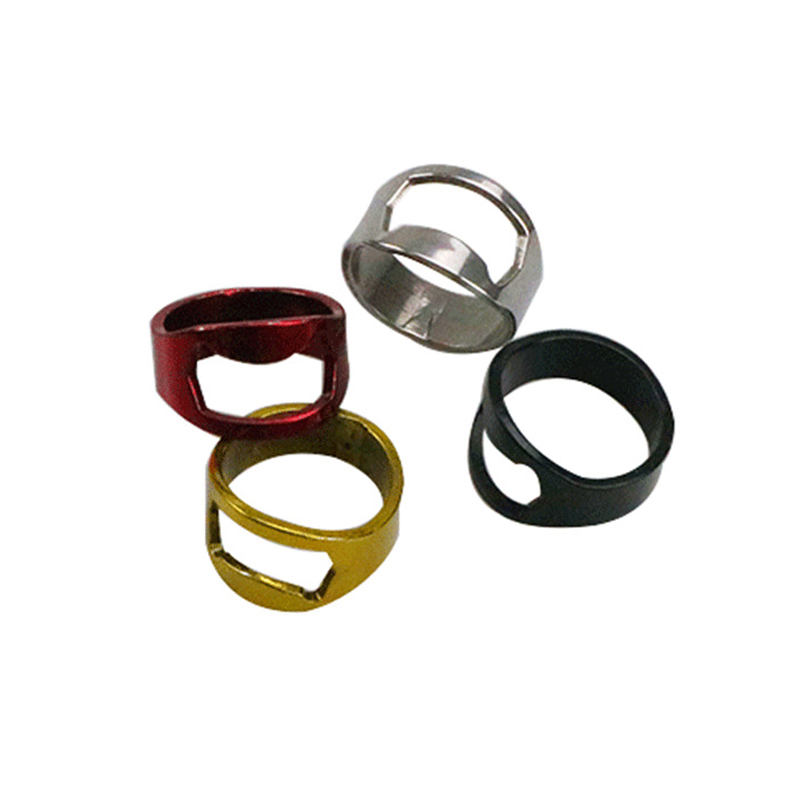 1 stk ring øl flaskeåpner bærbar mini flaskeåpner finger ring form flaske åpning fjerner kjøkken bar tilbehør