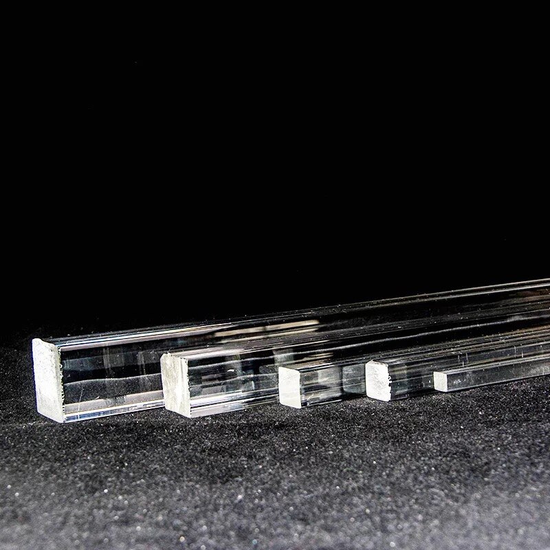 1 st. 8 mm x 8mm vierkante acryl staaf plexiglas staaf acryl transparant kwartet staaf pmma lamp verlichting 100/200/300mm lang