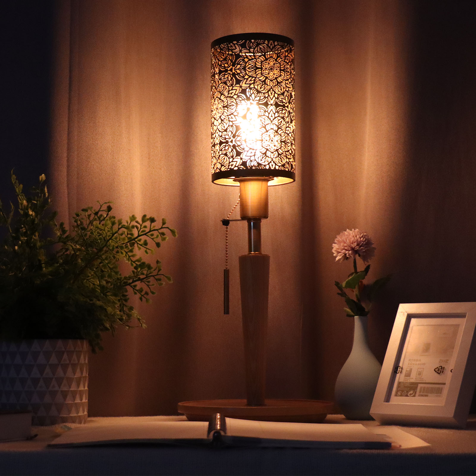 Hanglamp Kap Kroonluchter Kap Vervanging E27/26 Voor Café Woonkamer Decoratie Smeedijzeren Lampenkap Snijwerk Metalen Kooi