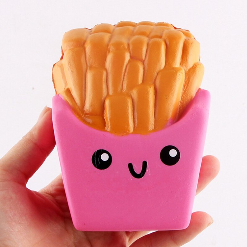 Squishy Cute French Fries Slow Rising Squeeze Toy Simulation Bread Cake Scented Stress Relief for Kid Birthday
