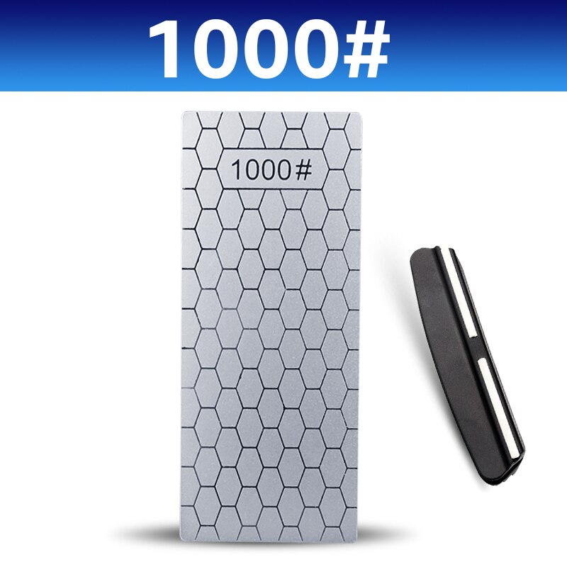 Diamond Knives Sharpening Stone 400# 1000# 600# Grindstone Knife Sharpener Ultra-thin Honeycomb Surface Whetstone Set: Girt 1000 set