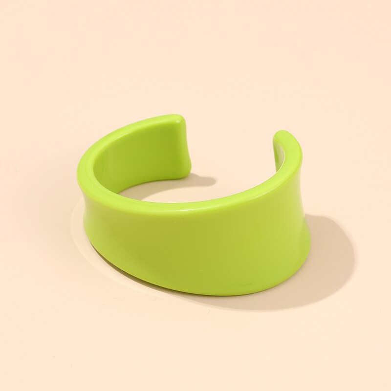 Guanlong acrílico aberto bangles feminino indiano jóias festa bangle com designer encantos círculo pulseiras pulseira atacado elegante: KB212-1