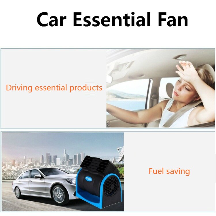 12V Portable Car Air Cooler Fan Automotive Mobiele Vehicle Ventilator Conditioner Low Noise Refrigeration Turbine Fan Radiator