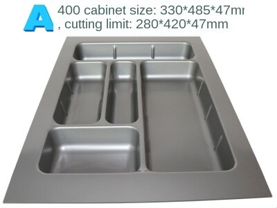 Kitchen Cabinet Chopsticks Tableware Storage Box Plastic Drawer Internal Lattice Partition Tray ABS Drawer Cutlery Tray: Navy Blue