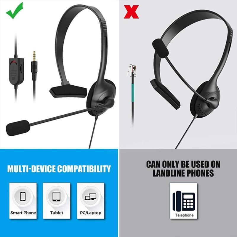 AP29 USB Headset with Microphone Single-Sided Computer Headphone Lightweight Call Center Headset for PC/Laptop/Computer