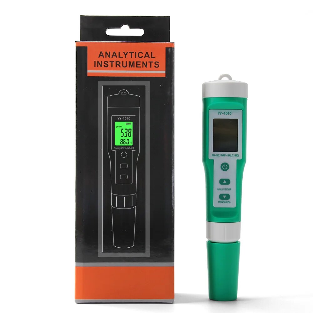 Yieryi tds ec ph Salzgehalt messer orp h2 s.g Temperatur Wasser qualitäts monitor Lösung Dünger widerstands tester für Pools, Aquarien: Orange