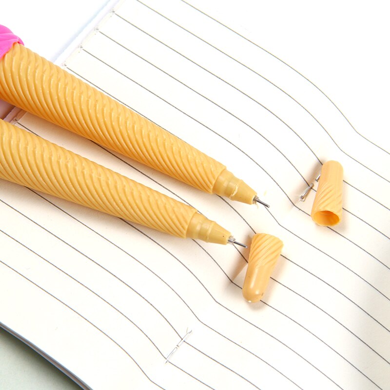 1 stuk cartoon ijsjes-stijl pen uit etui schrijf gemakkelijk en soepel etui kantoorbenodigdheden
