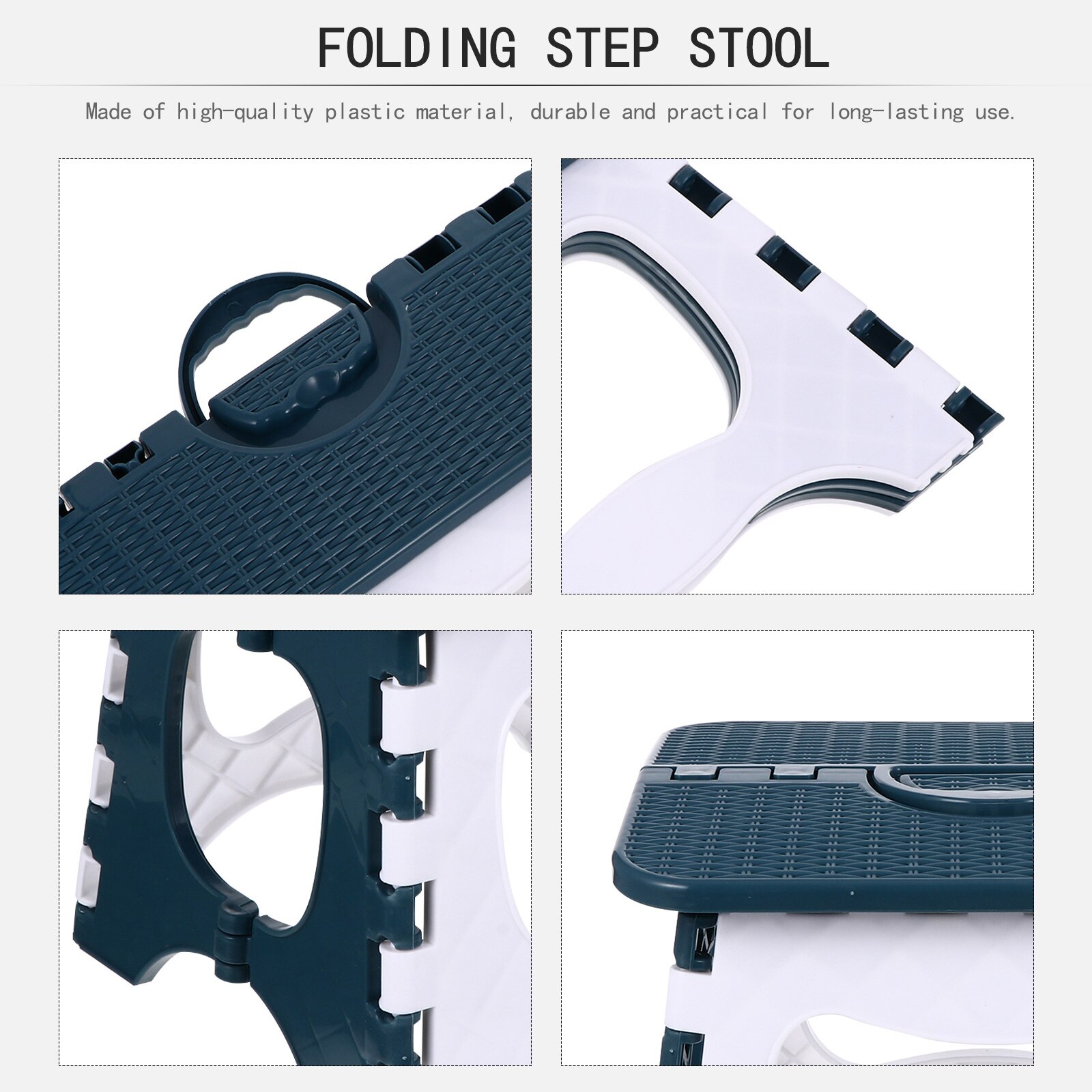 Folding Step Stool Plastic Foldable Stool Outdoor Portable Fishing Stool for Adults Children Home PP Multifunction Chair