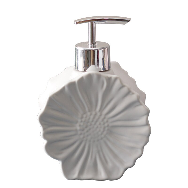 Flydende sæbe dispenser keramisk badeværelse shampoo shower gel flaske med 304 sus press type hoved shell bad hardware