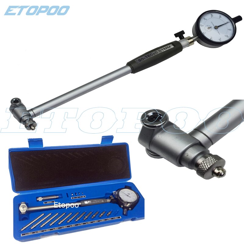 50-160MM 0.01mm Dial Bore Gauge Indicator Diameter Indicators Precision Engine Cylinder Measuring Test Kit Tool Meter