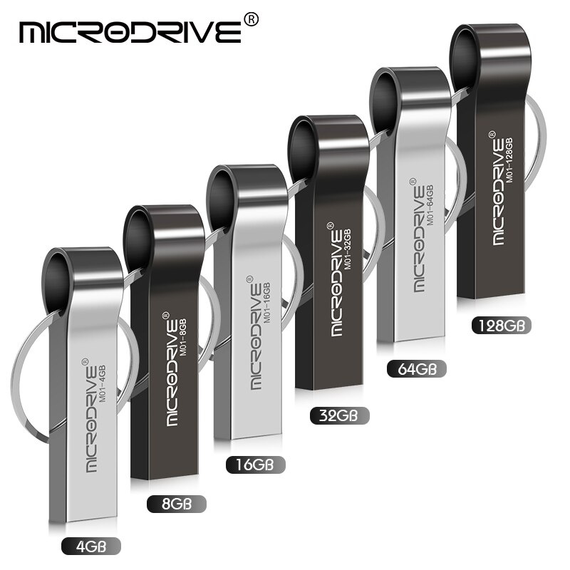 Rvs Mini Metalen USB Flash Drive key 64GB 32GB 16GB 8GB 4GB Mini usb pen Echte memory stick USB kan doen logo afdrukken