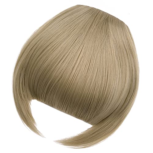 Extensions capillaires synthétiques à frange pour femmes, postiche à frange plate avec frange frontale: 85