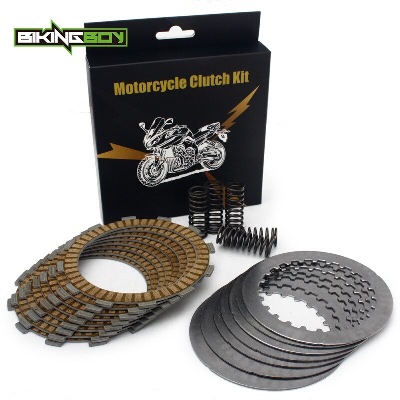 BIKINGBOY 8 Clutch Friction Plates + 7 Steel Separator Plates + 5 Heavy Duty Springs For Honda CRF250R CRF 250 R Motocross