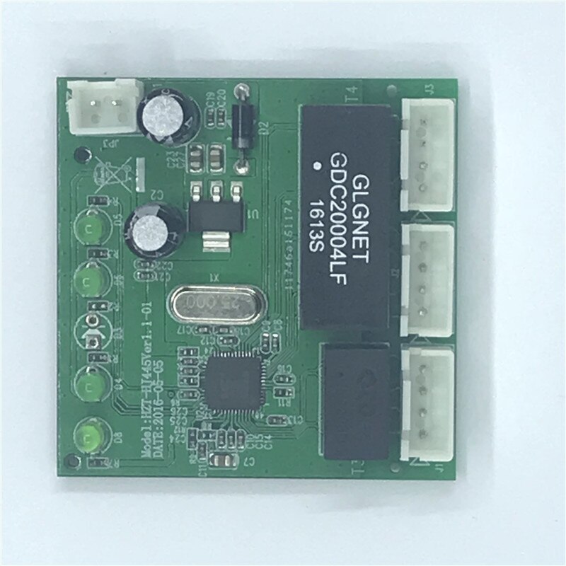 Ome 3 switch modul pcba 4 pin header utp switch modul pcba 3 ports modul med led display mini pc data oem fabrik