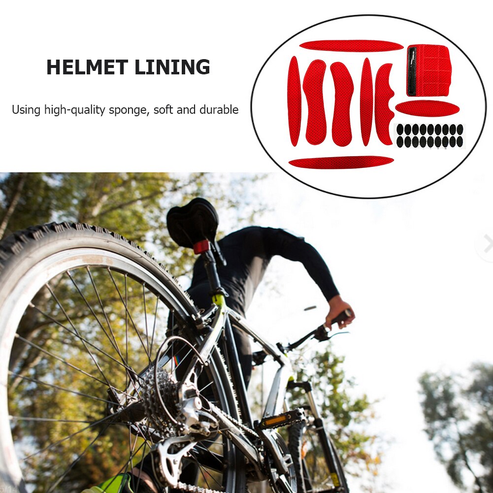 Kit de coussinets intérieurs universels pour casque de cyclisme, 27 pièces, éponge de doublure scellée de remplacement pour vélo, moto, véhicule électrique