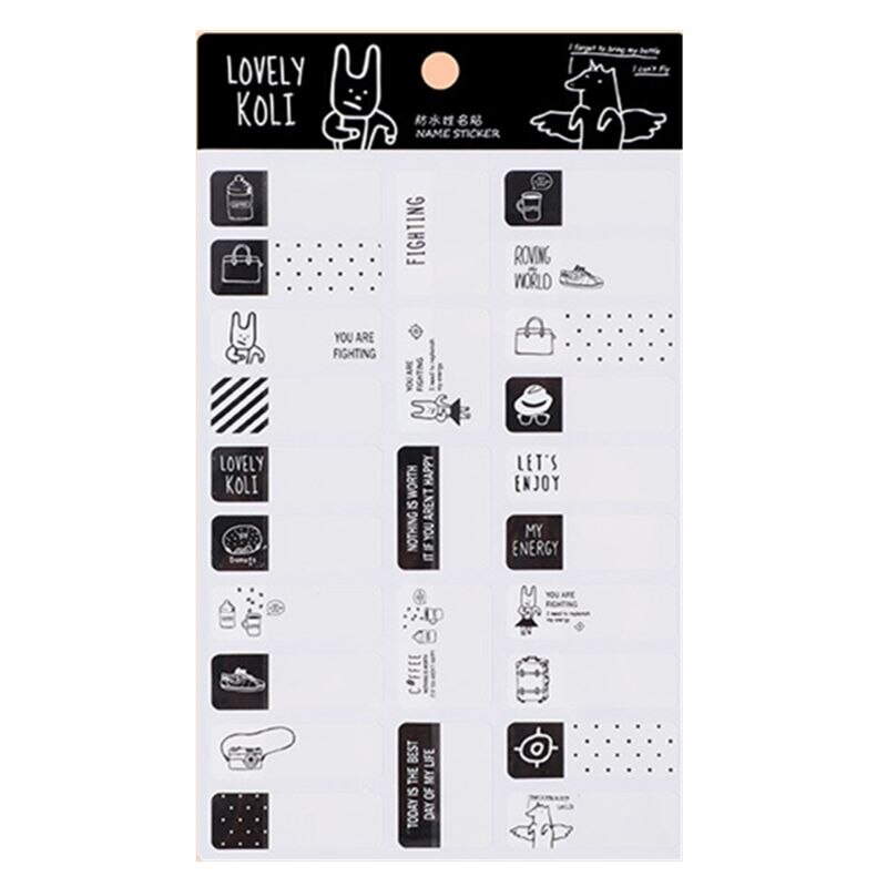 Waterdichte Mark Sticker Naam Sticker Classificatie Sticker Geschikt Voor Kinderen Familie Kleuterschool: A