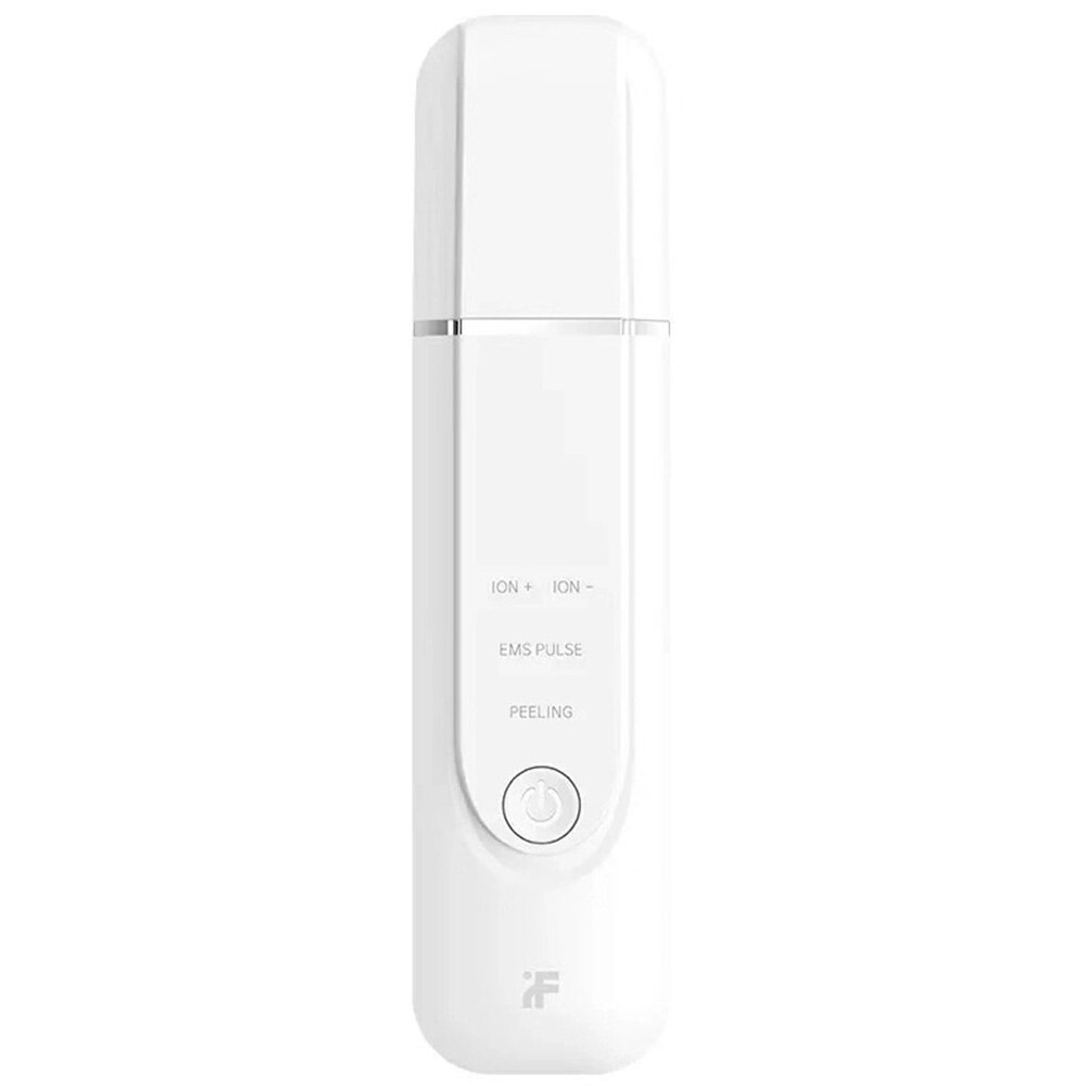 InFace Ultrasonic Skin Scrubber Cleaning Blackhead Peeling Shovel Facial Pore Cleaner Face Skin ion Skin Cleansing Instrument: White