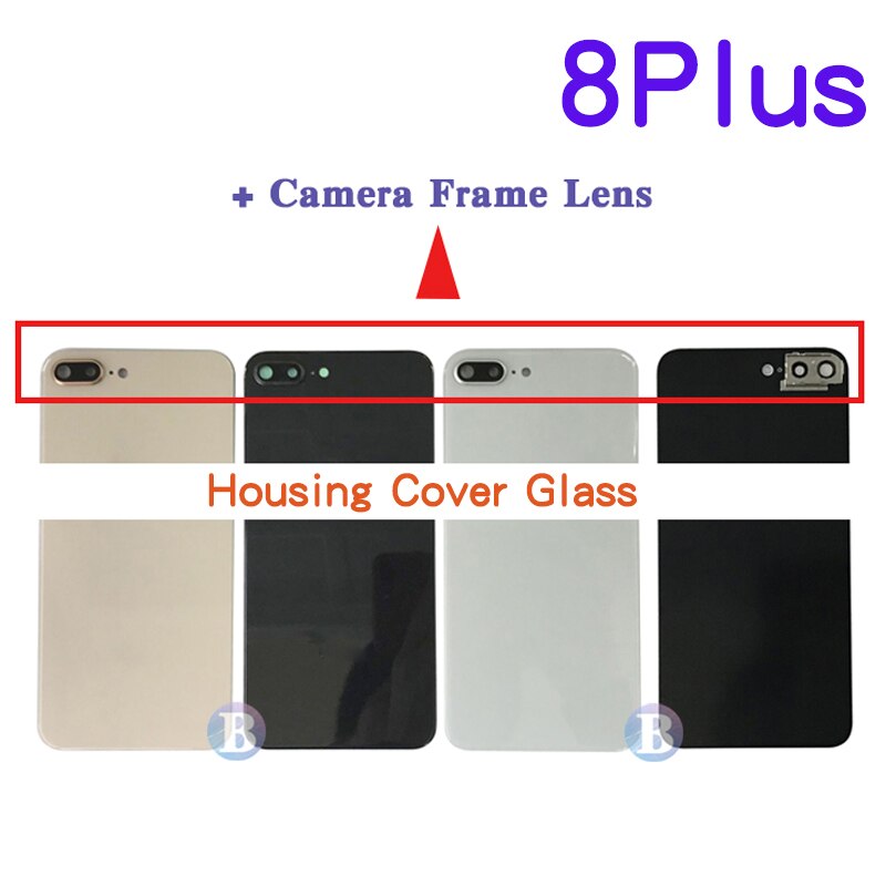 Achterkant van glas voor iphone 8 plus 8g x achterkant behuizing glas batterijklepje achterklep zonder lens of met cameralens