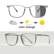 Blue Light Blocking Glasses Square Nerd Eyeglasses Frame Anti Blue Ray Computer Game Photochromic UV400 Outdoor SunGlasses