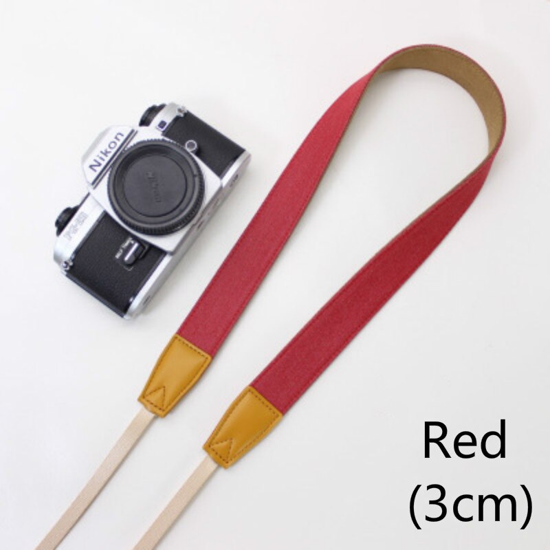 BEIYANG Quick Carry Speed 3-layer Camera Strap Soft Shoulder Sling Belt Neck Strap for Camera DSLR: Red-(3cm)