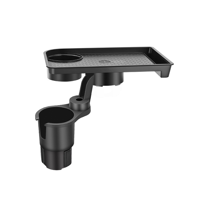 Expansor de suporte de copo para carro 360 ° Giratória ajustável com bandeja removível para lanche de alimentos e suporte para telefone, prato de jantar para armazenamento de carro: Default Title