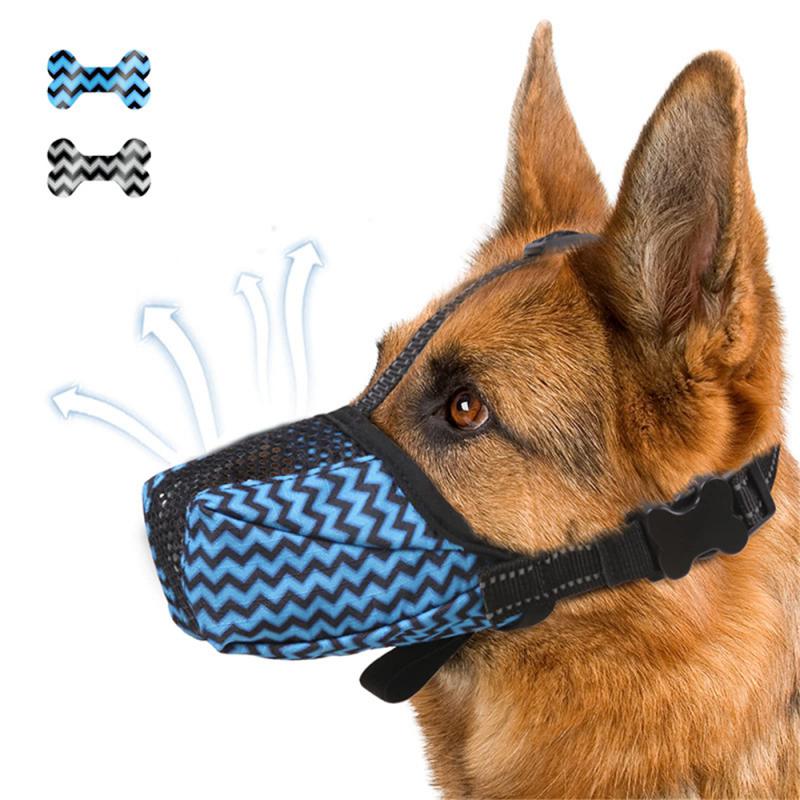 Anti-blaffen Zeer ademende veiligheidsbeperkingen Reflecterende muilkorven voor huisdieren Praktische veiligheidssnuit Trainingsmuilkorf voor grote honden: XXXL / Black
