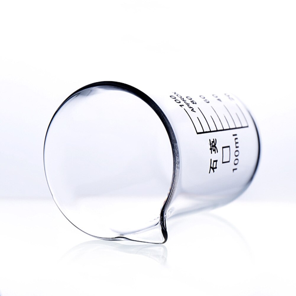 1pcs Quartz Beaker 50ml-500ml Chemistry Laboratory Borosilicate Glass Transparent Beaker Flask Crucible with Lids
