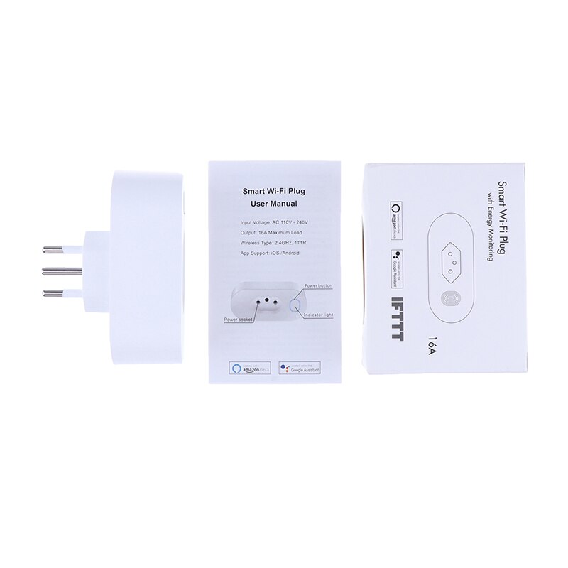 1pc brasil smart wifi-uttak br plugg trådløst uttak tuya smart timing plugg