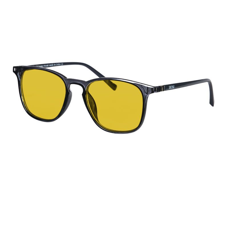 SHINU lunettes bloquant la lumière bleue hommes lunettes de jeu sur ordinateur rouge Orange jaune clair anti lumière bleue lentilles Tr90 monture pour hommes: Violet